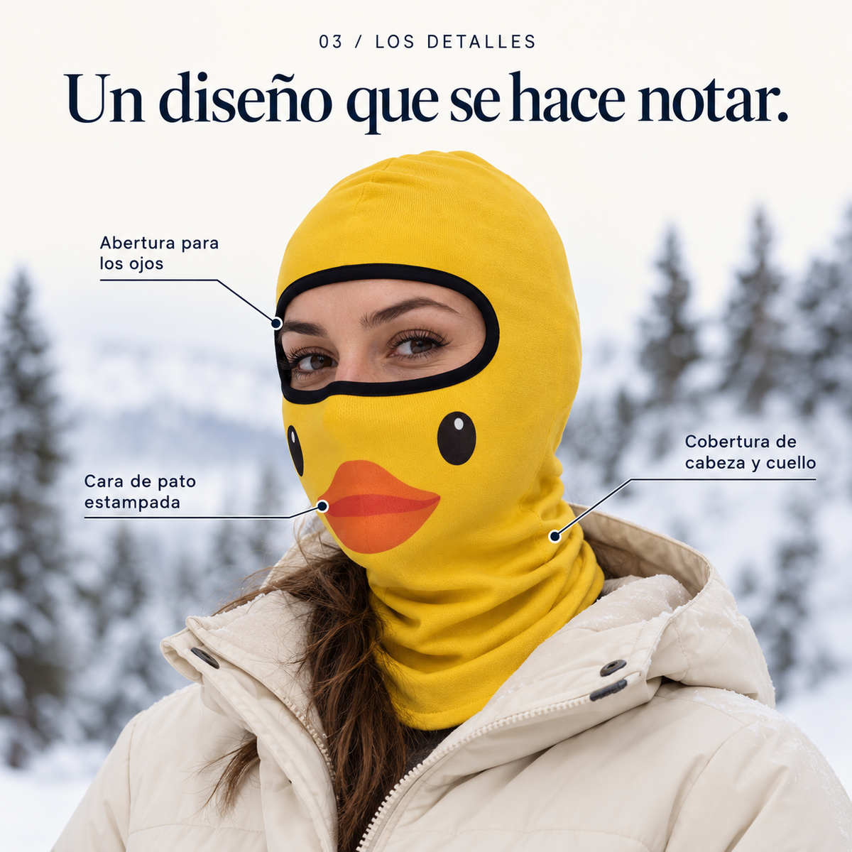 Detalles del diseño Pato amarillo